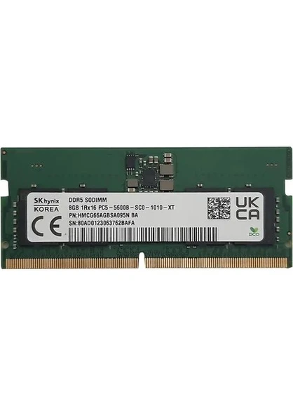 8GB Hynix 5600MHz Bulk DDR5 PC Ram ürün görseli 1