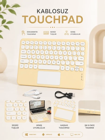 KABLOSUZ TOUCHPAD TÜM CİHAZLARLA UYUMLU ürün görseli 1