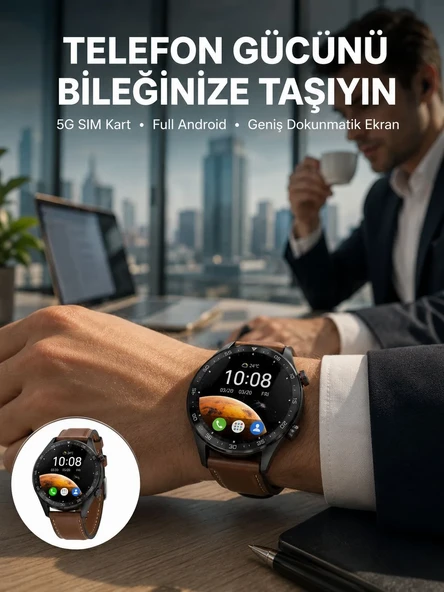 SIM Kartlı Akıllı Saat GPS WiFi Bluetooth Destekli Yeni Nesil ürün görseli 1