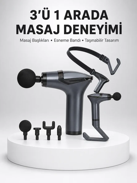 Titreşimli Şarjlı Masaj Aleti 3in1 Fonksiyonel Çok Amaçlı Model Yeni Nesil ürün görseli 1