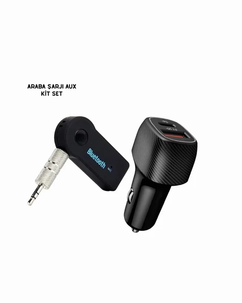 Araç İçi Bluetooth Müzik Kiti + Type-C PD Araç Şarjı Seti ürün görseli 1