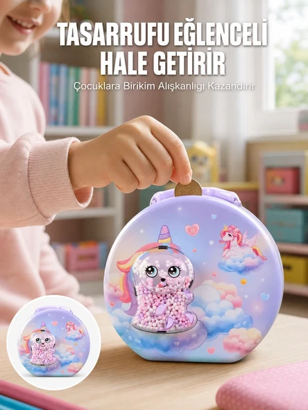 Metal Çocuk Para Kasası Ayarlanabilir Şifreli Kilitli ürün görseli 1