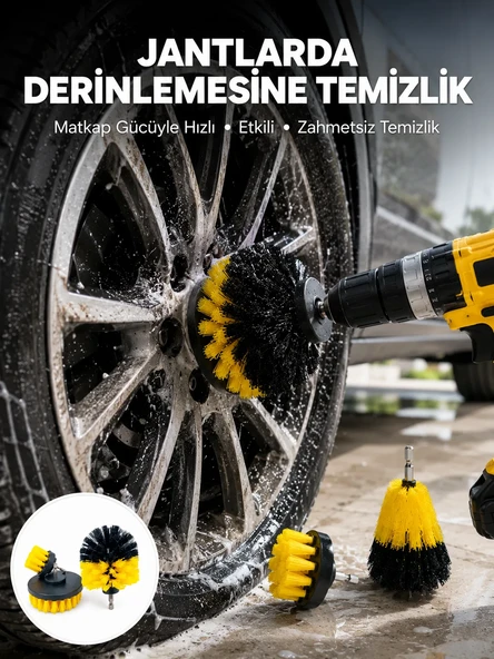 Derinlemesine Temizlik İçin Dayanıklı Kıllı Matkap Fırçası Başlığı ürün görseli 1