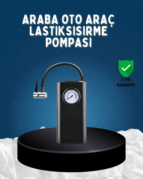 Elektrikli Hava Kompresörü Type-C USB Şarjlı Çok Fonksiyonlu Lastik Pompası ürün görseli 1