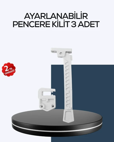Çocuk Güvenliği İçin Cam Pencere Kilidi 3 Adet ürün görseli 1