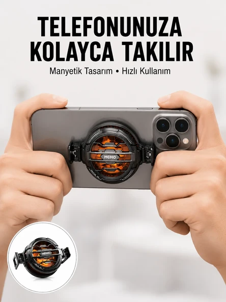 Telefon Soğutucu | LED Işık Efektli | Power Aparatlı | Sessiz ve Taşınabilir Model Yeni Nesil ürün görseli 1