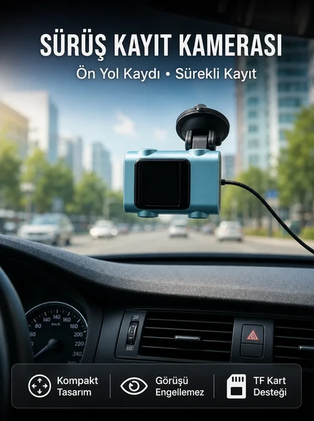 Araç Ön Cam Kamerası Sürüş Güvenliği İçin Video Kayıt Yeni Nesil ürün görseli 1