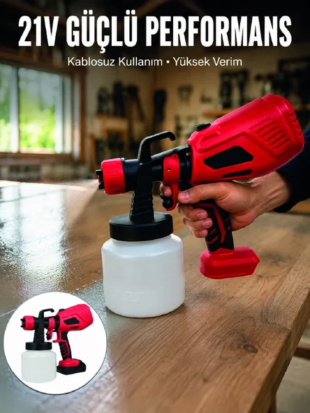 800 ml Geniş Hazne ile Kesintisiz Boya Uygulaması ürün görseli 1