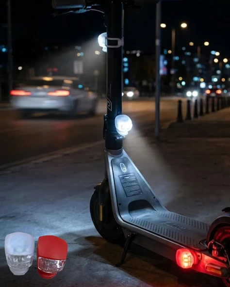 Bisiklet Emniyet Lambası 2li Set Güçlü LED Çakar Işık ürün görseli 1