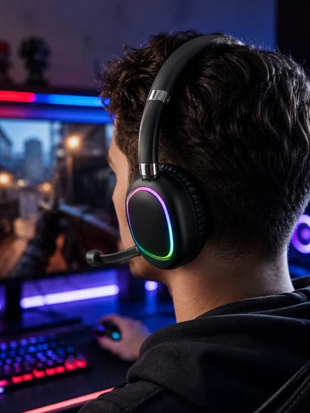 RGB SİYAH KULAKLIK MAX-17 - Resim 3