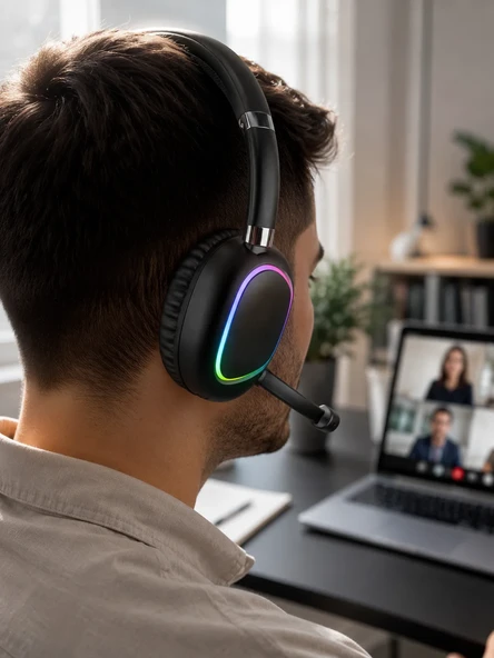 RGB SİYAH KULAKLIK MAX-17 - Resim 5