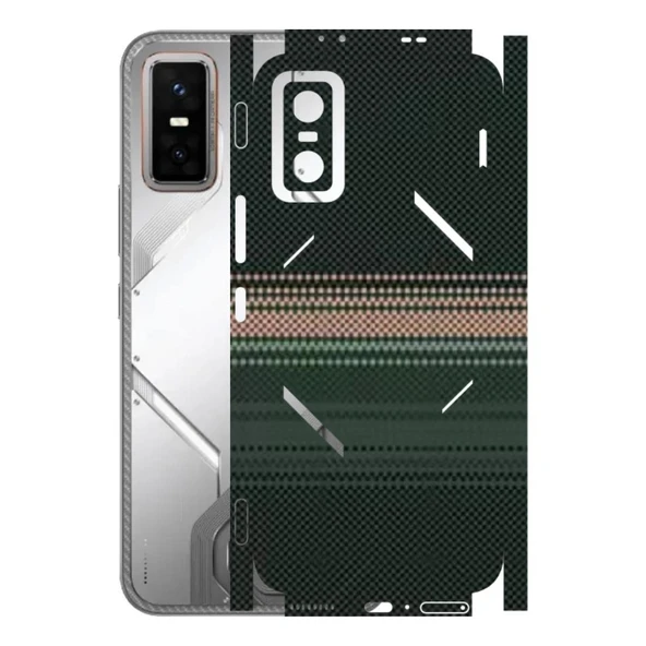 Kapps Infinix GT30 Pro ile Uyumlu Rainbow Serisi Premium Kaplama 360  Yeşil-Sarı ürün görseli 1