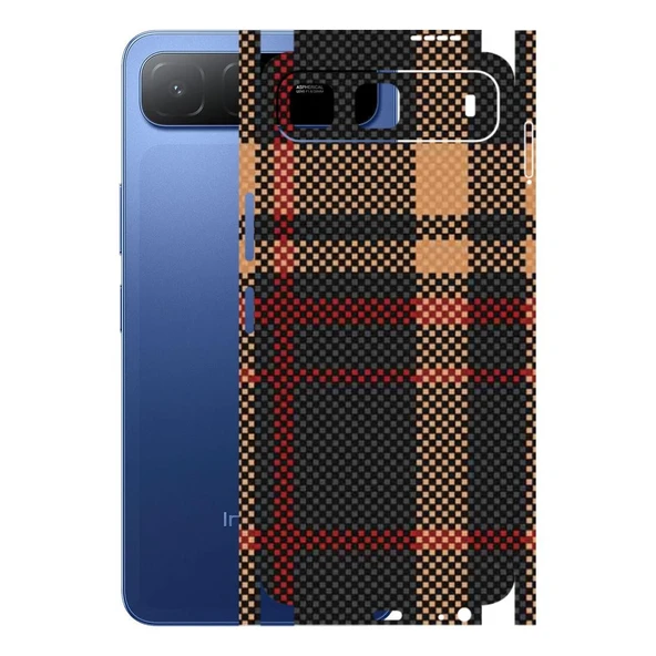 Kapps Infinix Hot 60i ile Uyumlu Rainbow Serisi Premium Kaplama 360  Siyah-Sarı ürün görseli 1