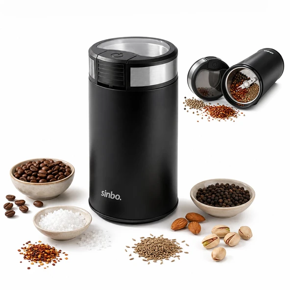 Sinbo Kahve ve Baharat Öğütücü Makine - 50 gr Çelik Hazne - 2 Bıçaklı ürün görseli 1