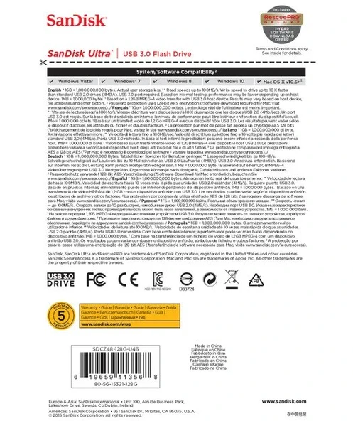 SANDISK Ultra USB 3.0 128GB - Resim 6