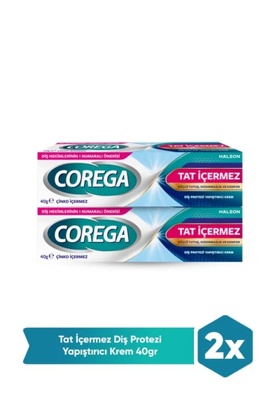 Corega Protez Yapıştırıcı Krem 40 Gr - Tatsız - 2 KUTU - SKT:12/2028 ürün görseli 1