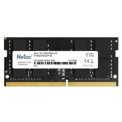 8GB Netac Basic DDR4 3200MHz (NTBSD4N32SP-08) Notebook Ram - Resim 2