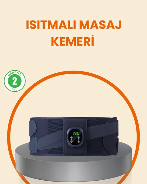 Isıtmalı Masaj Kemeri Dijital Ekranlı Bel Çevresi 100 cm Altı Uyumlu ürün görseli 1