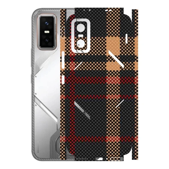 Kapps Infinix GT30 Pro ile Uyumlu Rainbow Serisi Premium Kaplama 360  Siyah-Sarı ürün görseli 1