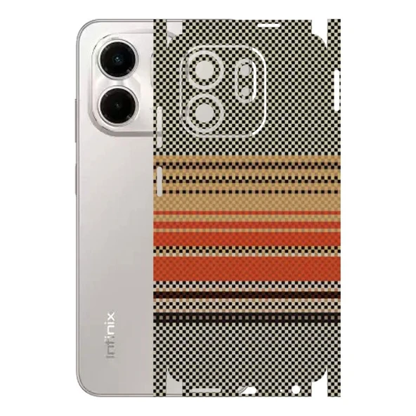 Kapps Infinix Smart 9 ile Uyumlu Rainbow Serisi Premium Kaplama 360  Turuncu-Gri ürün görseli 1