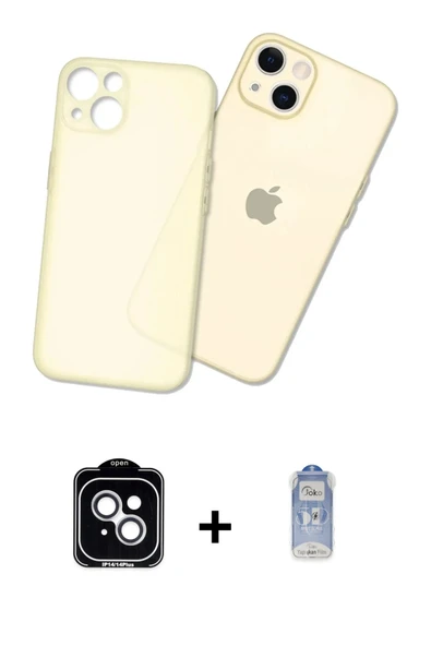 MARSİLYAN™- iPhone 14 Kılıf Atlas Minimal Prime - Siyah Joko Magic 5D Cam + PVD Metal Kamera Lens - GS ürün görseli 1
