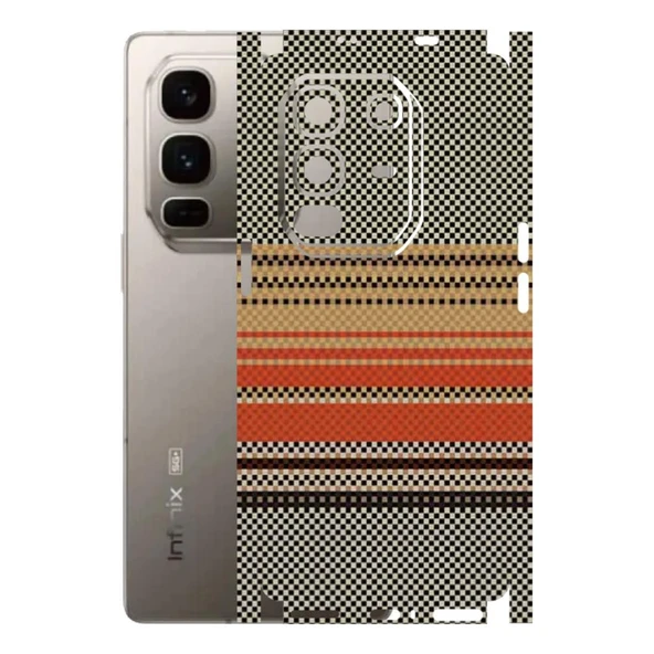 Kapps Infinix Note 50 Pro Plus ile Uyumlu Rainbow Serisi Premium Kaplama 360  Turuncu-Gri ürün görseli 1