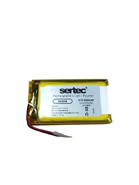Sertec 603048 3.7v 900 Mah Li-polymer Pil (devreli/1.5a) ürün görseli 1
