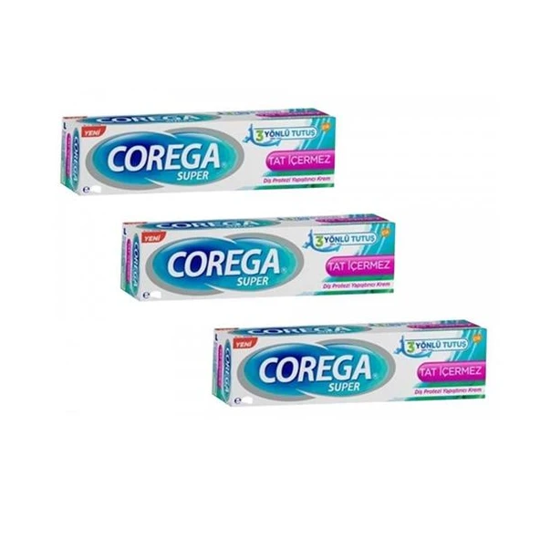Corega Protez Yapıştırıcı Krem 40 Gr - Tatsız - 3 KUTU - SKT:12/2028 ürün görseli 1