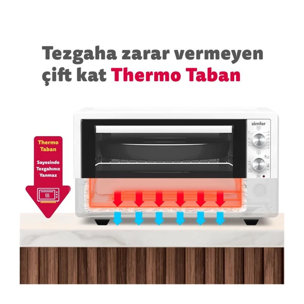 Simfer 4503 45 lt Inox Midi Fırın - Resim 5
