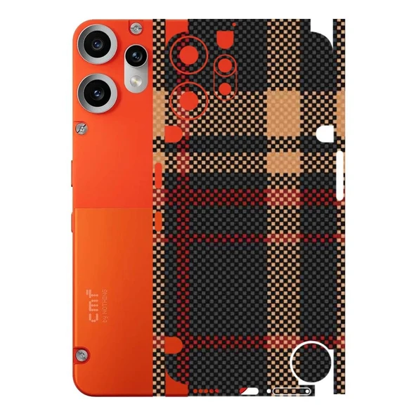 Kapps CMF Phone 2 Pro ile Uyumlu Rainbow Serisi Premium Kaplama 360  Siyah-Sarı ürün görseli 1