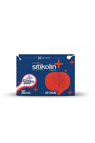 Haver Sitikolin Cognizin 500 Mg 30 Kapsül 8680400772176 ürün görseli 1