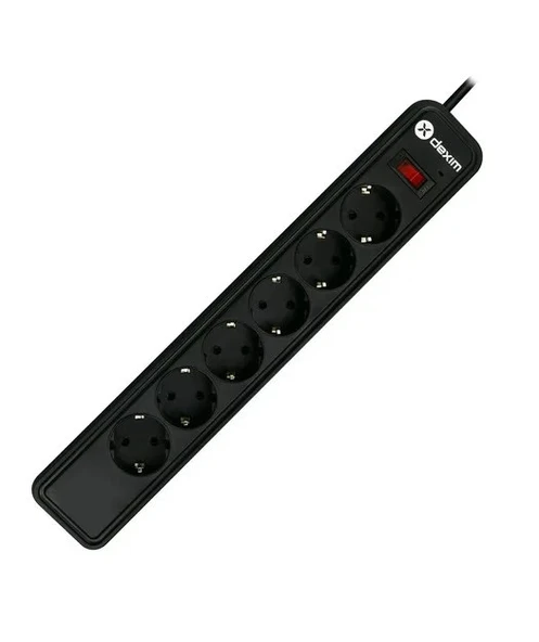 DEXIM SP06AG 6 Port Akım Koruyucu Priz 1,5m kablo w/USB-A ve USB-C 765169407083 ürün görseli 1