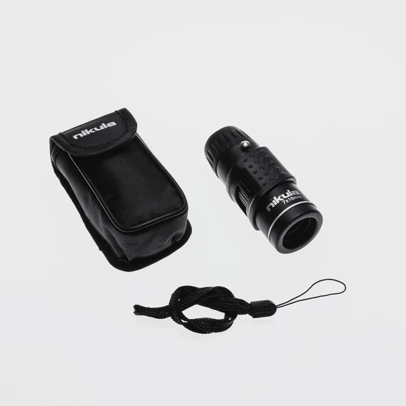 Nıkula 7x18 Avuç Içi Kauçuk Kaplamalı Hd Optik, Cepte Taşınan Mini Monoküler Dürbün ürün görseli 1