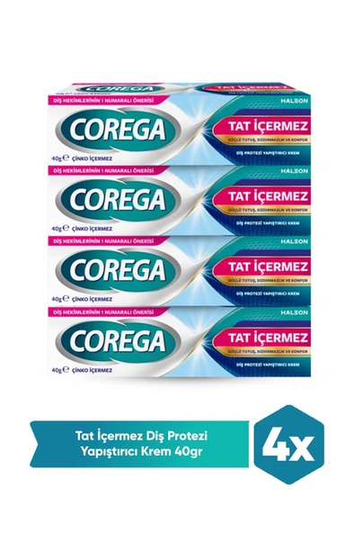 Corega Protez Yapıştırıcı Krem 40 Gr - Tatsız - 4 KUTU - SKT:12/2028 ürün görseli 1
