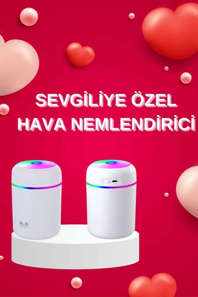 Sevgiliye Hediye Led Işıklı Hava Nemlendirici USB Şarjlı Sevgiliye Özel ürün görseli 1