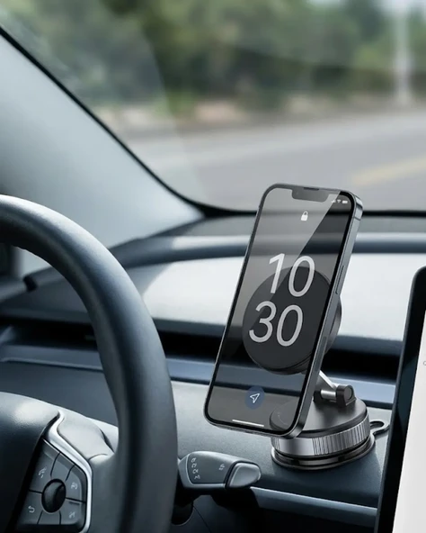 Güçlü Mıknatıslı Araç Telefon Tutucu 360 Derece Döner Stand ürün görseli 1