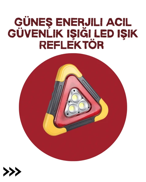 Alüminyum Gövdeli LED Üçgen Reflektörlü Acil Işık ürün görseli 1
