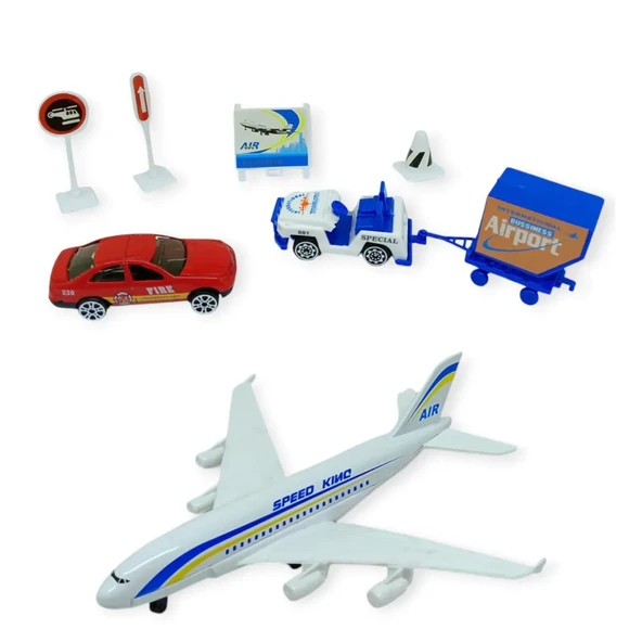 Havaalanı Seti Metal Arabalı - 89730 - Arabalı Set ürün görseli 1