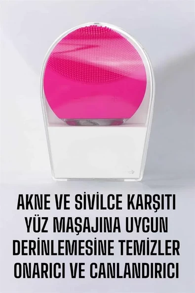 Profesyonel Yüz Temizleme Masaj Aleti Su Geçirmez, Kablosuz Şarj Özellikli Kolay Temizlenebilir ürün görseli 1