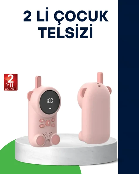 LCD Ekranlı Bebek Telsizi – İki Yönlü Ses, Uzun Menzil, Çocuk Dostu Tasarım ürün görseli 1