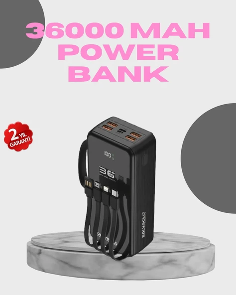 Yüksek Kapasiteli Powerbank Hızlı Şarj ve Kablosuz Destekli ürün görseli 1