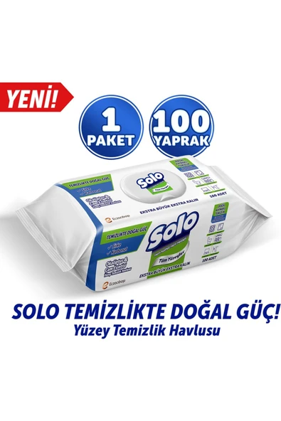 Solo Temizlikte Doğal Güç Okaliptus&çam Esintisi Yüzey Temizlik Havlusu 100 Yaprak ürün görseli 1