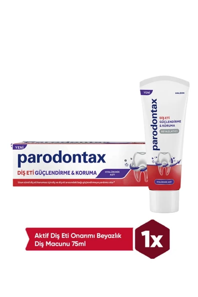 Parodontax Diş Eti Güçlendirme ve Koruma Hyalüronik Asitli & Beyazlatıcı Diş Macunu 75ml ürün görseli 1