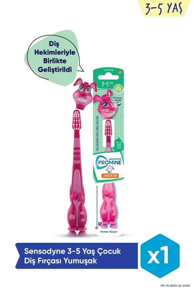 Sensodyne Promine 3-5 Yaş Çocuklar İçin Sevimli Tavşan Karakterli Diş Fırçası Yumuşak ürün görseli 1
