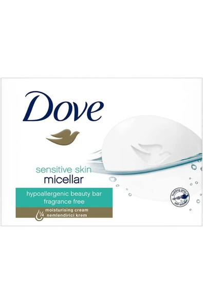Dove Beauty Cream Bar Katı Güzellik Sabunu Micellar Hassas Ciltler Için Nemlendirici Etkili, 90 Gr ürün görseli 1
