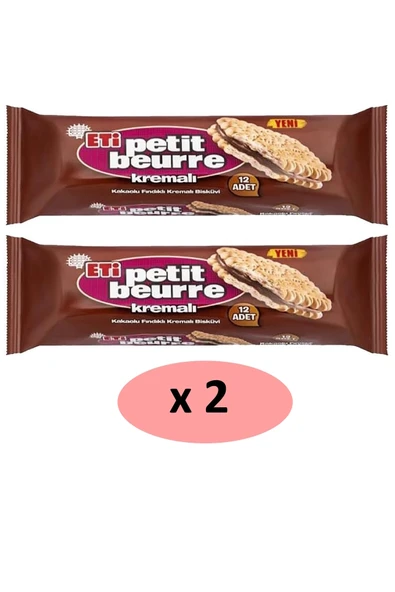 Eti Petibör Kakaolu Fındıklı Kremalı Bisküvi 270 Gr 2 paket ürün görseli 1
