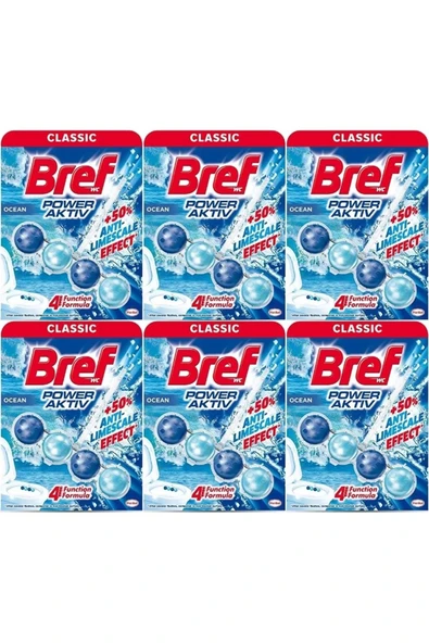 Bref Power Aktiv Klozet Bloğu Okyanus Kokulu (6 Lı Set) (6PK*1) ürün görseli 1