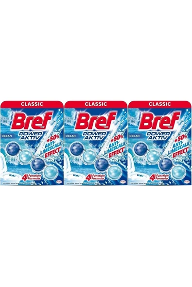Bref Power Aktiv Klozet Bloğu Okyanus Kokulu (3 Lü Set) (3PK*1) ürün görseli 1