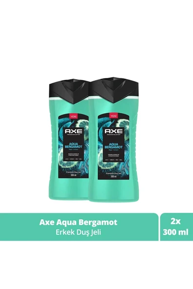 Axe Premium Collection Duş Jeli Aqua Bergamot 3 In 1 Vücut Saç Yüz Duş Jeli 300 ml X 2 Adet ürün görseli 1