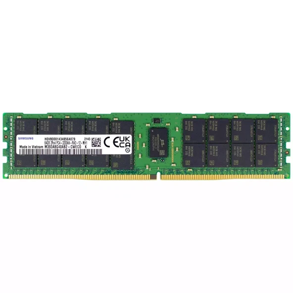 SAMSUNG 64GB DDR4 3200Mhz 2Rx4 PC4-3200 ECC Server Sunucu Ram M393A8G40BB4-CWECO ürün görseli 1